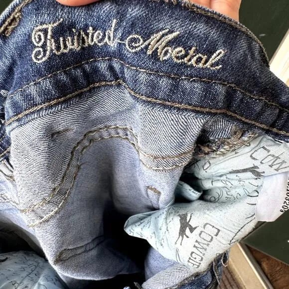 Cowgirl Tuff &quot;Twisted Metal&quot; Bootcut Jeans for Western Rodeo Festival, 29 x 31