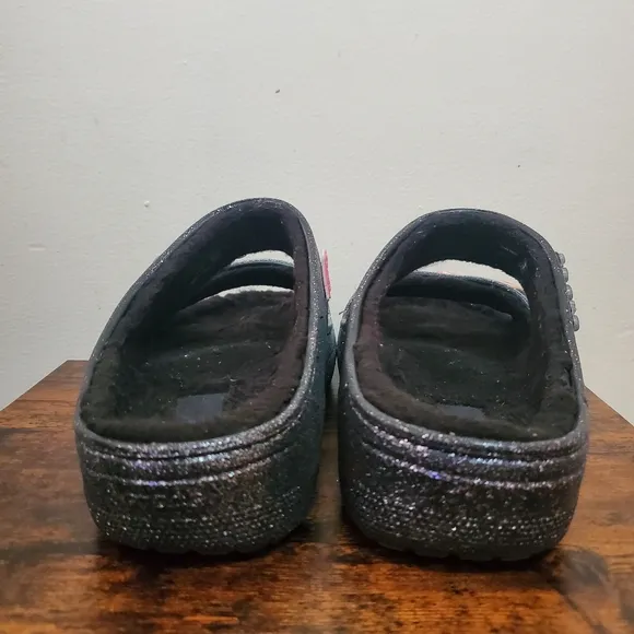 CROCS Classic Cozzzy Glitter Sandals Size Womens 10 Mens 8