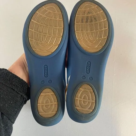 Crocs Isabella Womens 9 RARE Boho Huarache Jelly Sandals Flats Slip‎ On Open Toe