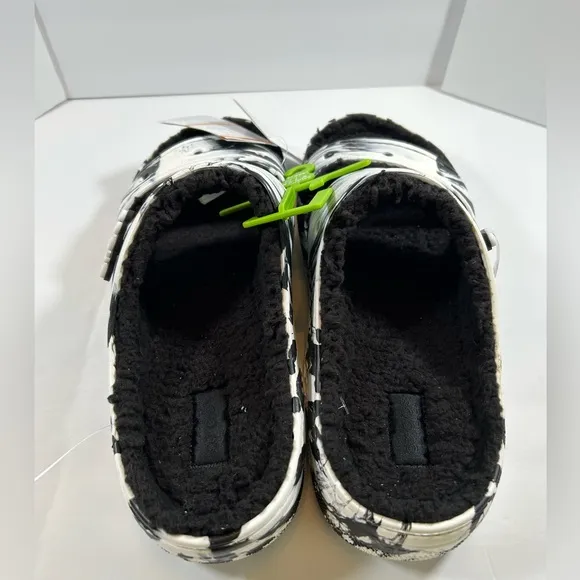 Crocs Unisex Adult Classic Cozzy Platform Sandals Black/White Men’s 12 NWT