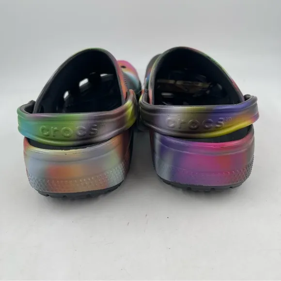 Crocs 👞Unisex Adults Classic Solarized Tie Dye Clog Mule - Men/9 - Women/11