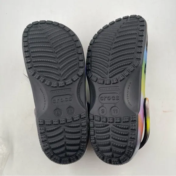 Crocs 👞Unisex Adults Classic Solarized Tie Dye Clog Mule - Men/9 - Women/11