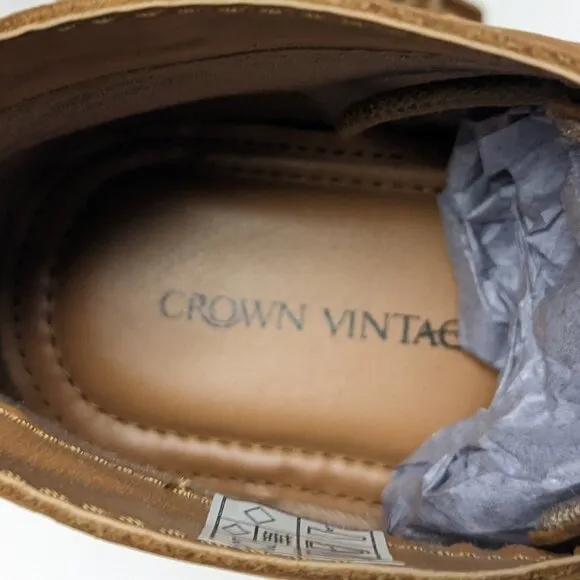 Crown Vintage Lornell Chukka Boots, Tan Leather, Men's 9.5 M