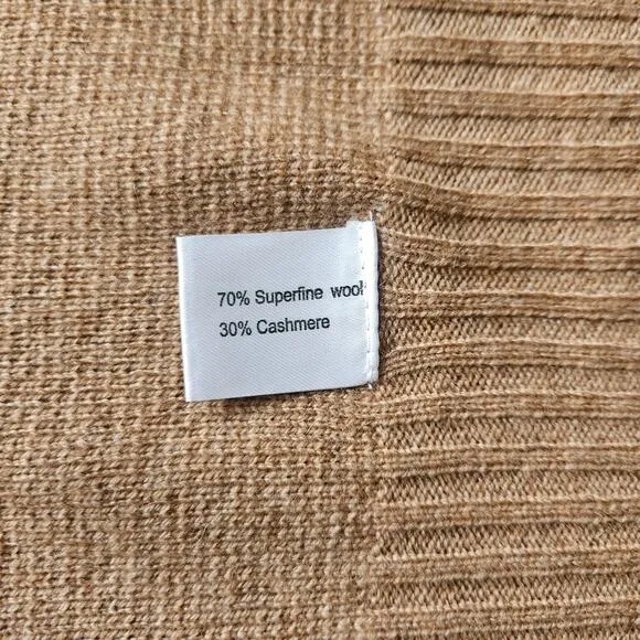 Cullen Superfine Wool Cashmere Luxe Poncho Sweater Petite Small Neutral Capsule