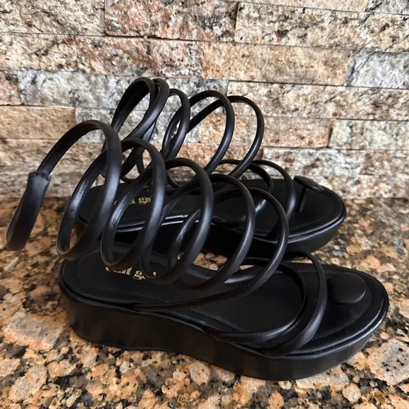 Cult Gaia Alba platform sandal black