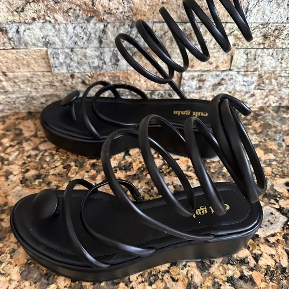 Cult Gaia Alba platform sandal black