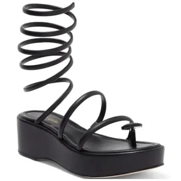 Cult Gaia Alba platform sandal black