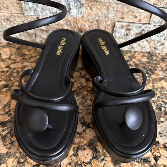 Cult Gaia Alba platform sandal black