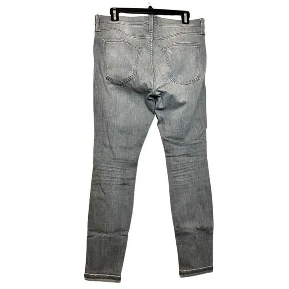 Current Elliot Fade Destroy Ankle Skinny Cheville Distressed Jeans Gray Size 31
