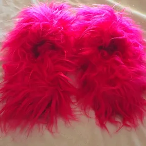 Current Mood Hot Pink Faux Fur Grumpies Slides Sandals Shoes