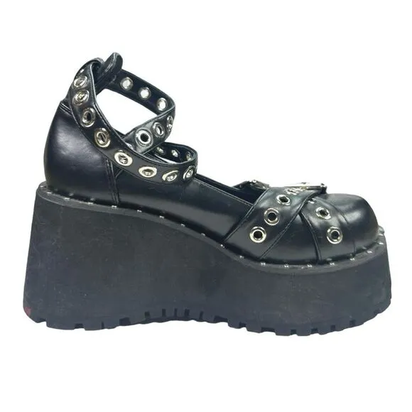 Current Mood x Dolls Kill Mind Slayer Platform Mary Jane Shoes - Size 9