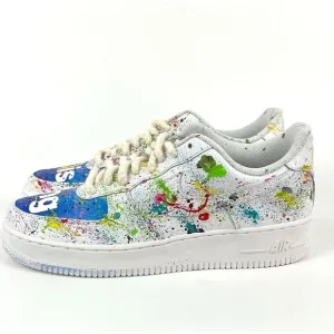 Custom‎ Air Force 1 Colorful Splatter Drip Men's Women's Custom Shoes Size 9.5