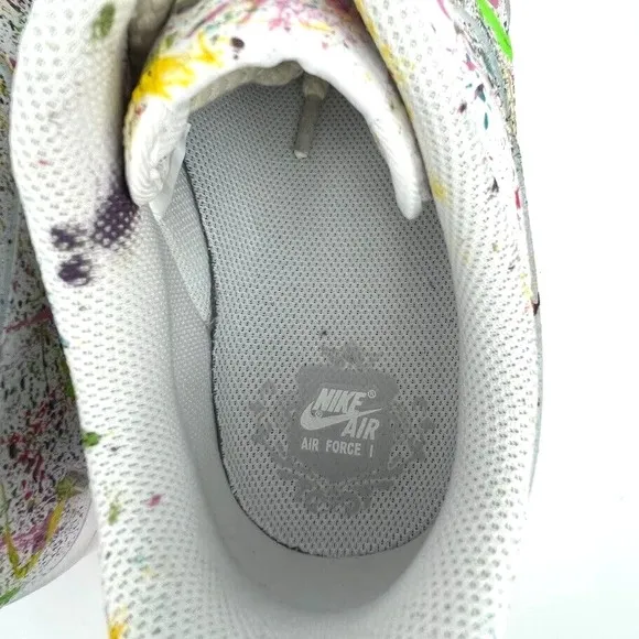 Custom‎ Air Force 1 Colorful Splatter Drip Men's Women's Custom Shoes Size 9.5