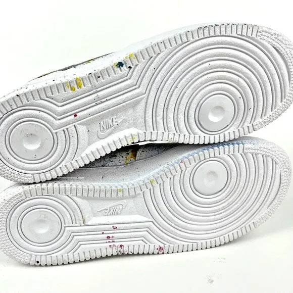 Custom‎ Air Force 1 Colorful Splatter Drip Men's Women's Custom Shoes Size 9.5