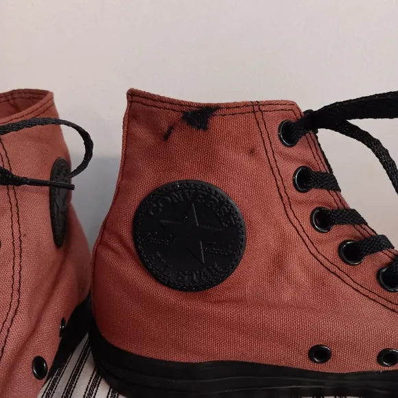 Custom Bleach dyed Converse Chuck Taylor All Star‎ Hi shoes