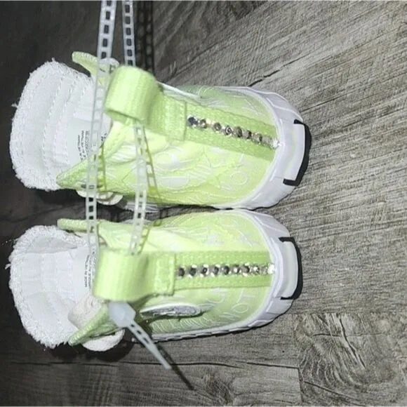 Custom Bling Converse Shoes Toddler Size 6 Neon High Top Sneakers Rhinestoned