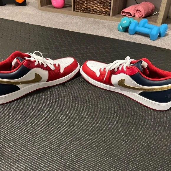 Custom Denver Nuggets Nike Air Jordan 1 Low Shoes