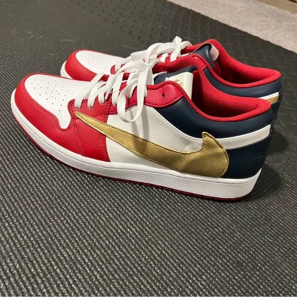 Custom Denver Nuggets Nike Air Jordan 1 Low Shoes