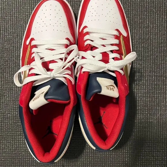 Custom Denver Nuggets Nike Air Jordan 1 Low Shoes