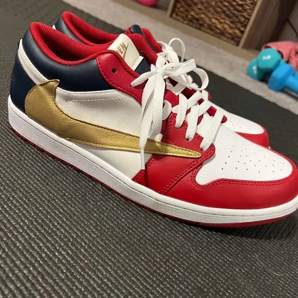 Custom Denver Nuggets Nike Air Jordan 1 Low Shoes
