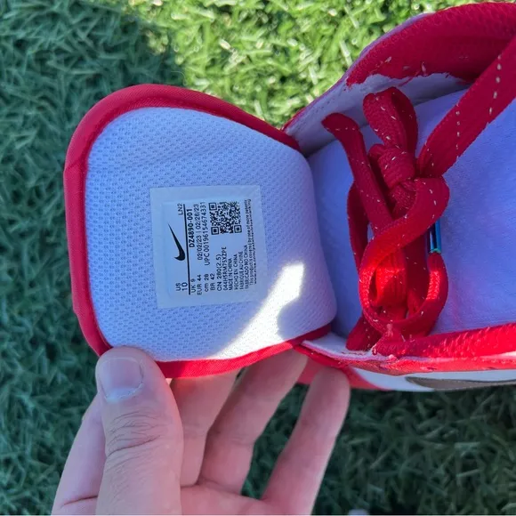 Custom Ohio State painted Nike Low Top Vapor Edge Dunk Molded Cleats. Size 10.
