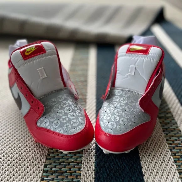 Custom Ohio State painted Nike Low Top Vapor Edge Dunk Molded Cleats. Size 10.