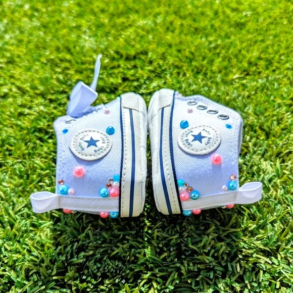 Custom Sea Princess/Mermaid Hand Embellished Baby Shoes