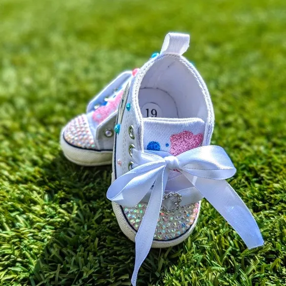 Custom Sea Princess/Mermaid Hand Embellished Baby Shoes