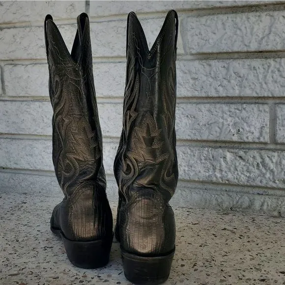Dan Post black cowboy boots men's 10