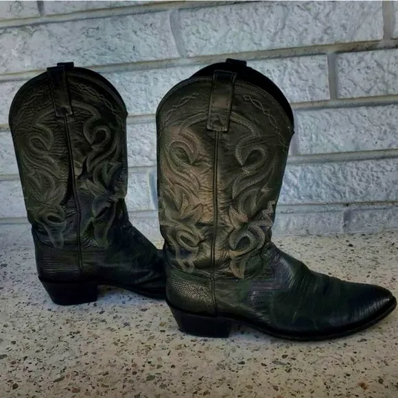 Dan Post black cowboy boots men's 10
