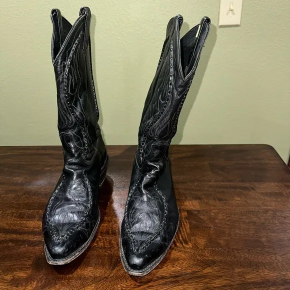 Dan Post Embroidered Lasso Riata Braided Leather boots