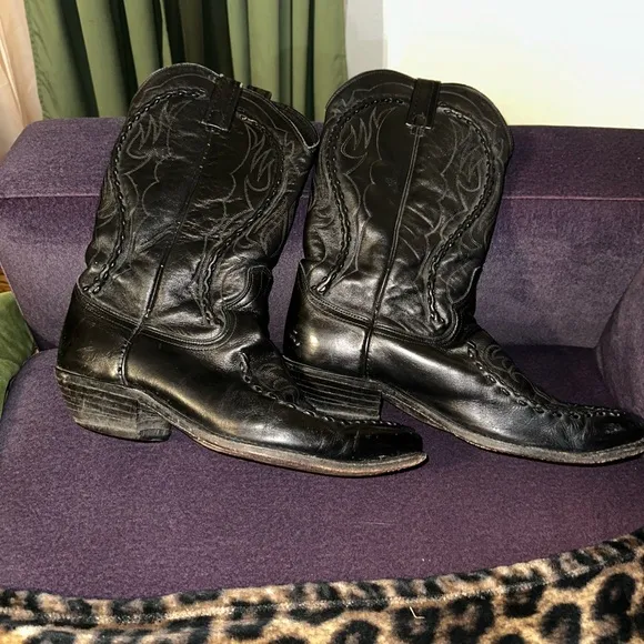 Dan Post Embroidered Lasso Riata Braided Leather boots