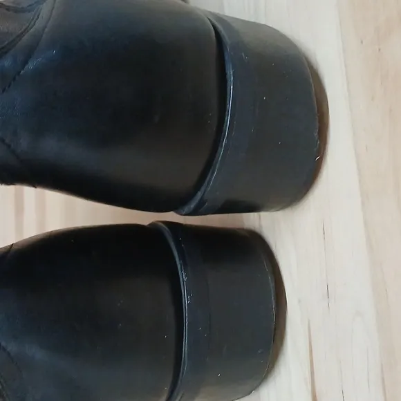 Dan Post Vintage Black Leather Cowboy Boots Size 8 D