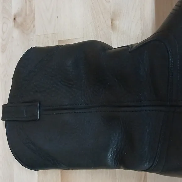 Dan Post Vintage Black Leather Cowboy Boots Size 8 D
