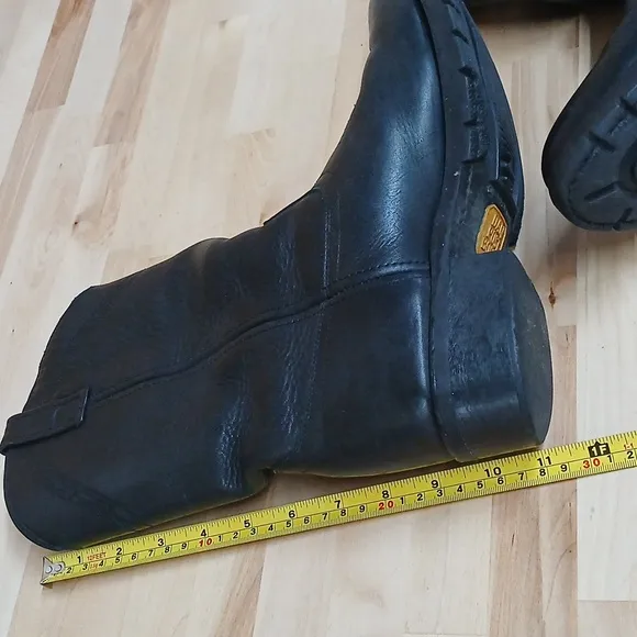 Dan Post Vintage Black Leather Cowboy Boots Size 8 D