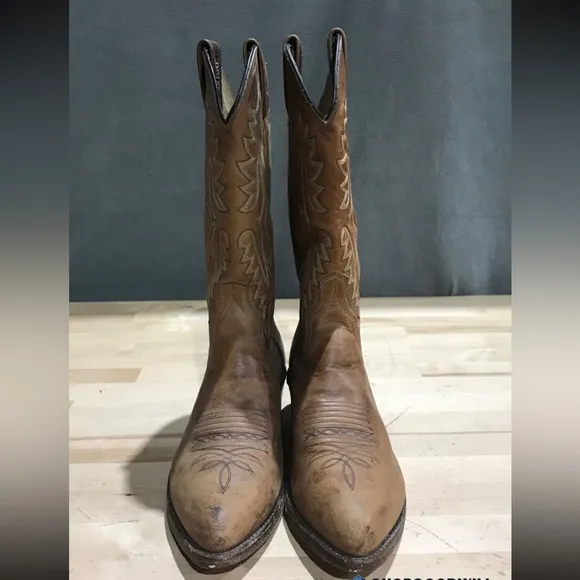 Dan Post Vintage Brown Leather Western Cowboy Boots
