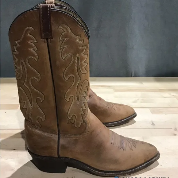 Dan Post Vintage Brown Leather Western Cowboy Boots