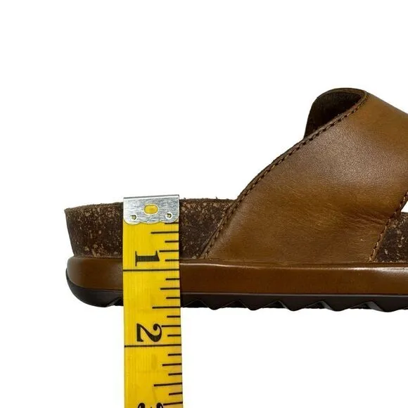 DANSKO Brown Leather Paisley Embossed Leather Thong Sandals Size 9.5 10 US 40 UK