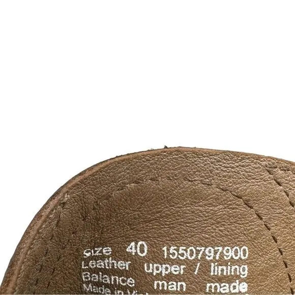 DANSKO Brown Leather Paisley Embossed Leather Thong Sandals Size 9.5 10 US 40 UK