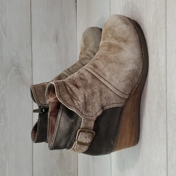 Dansko Women Shirley Ankle Leather Western Platform Boots shoes sz 41/10.5-11