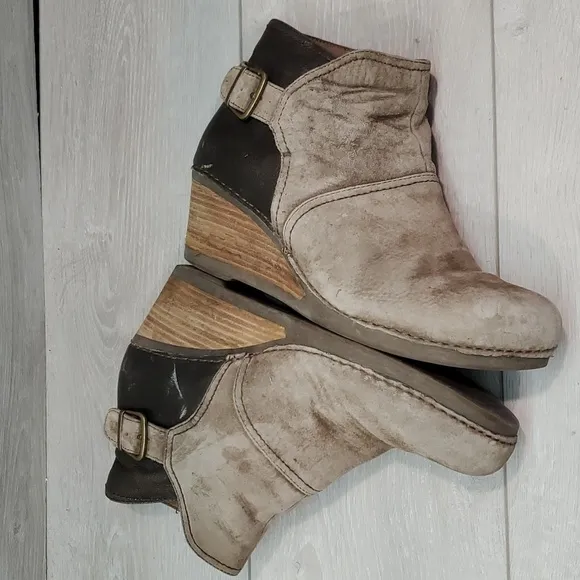 Dansko Women Shirley Ankle Leather Western Platform Boots shoes sz 41/10.5-11