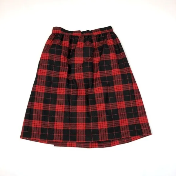David Strauss VINTAGE 70s High Waisted Skirt Plaid