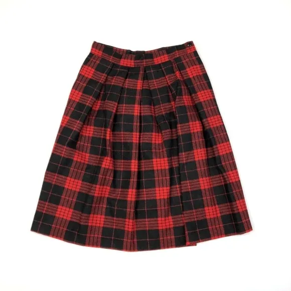 David Strauss VINTAGE 70s High Waisted Skirt Plaid