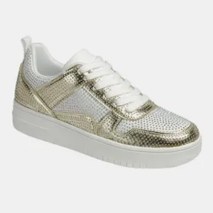 Dazzling Rhinestone Platform Sneakers