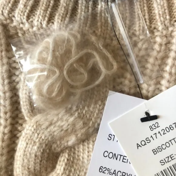 DESIGN 365 Cable-Knit Dropped-Shoulder Sweater w/Fringe Trim