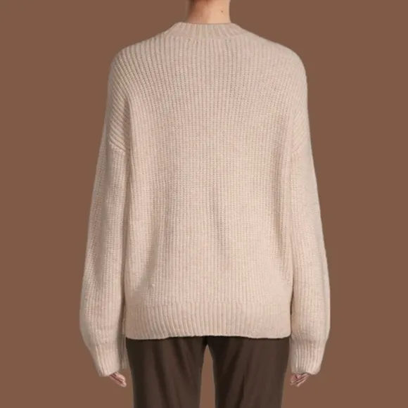 DESIGN 365 Cable-Knit Dropped-Shoulder Sweater w/Fringe Trim