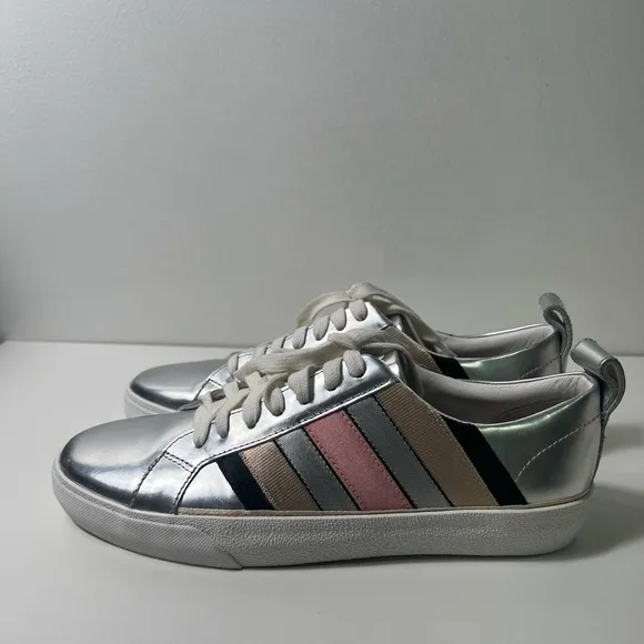 Diane Von Furstenberg DVF Tess Colorblock Striped Platform Low Top Sneakers