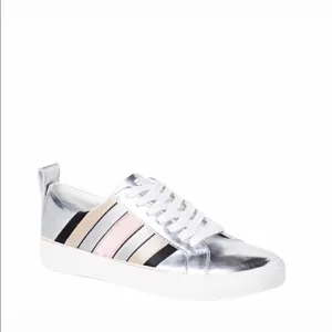 Diane Von Furstenberg DVF Tess Colorblock Striped Platform Low Top Sneakers