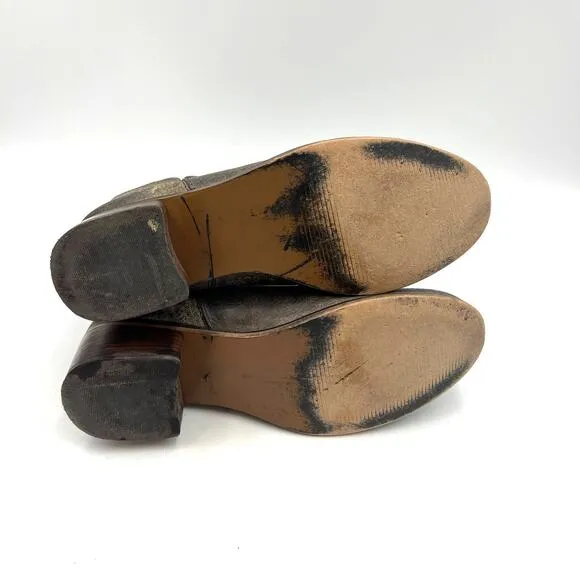 Diba West Haven Distressed Leather Boots Brown