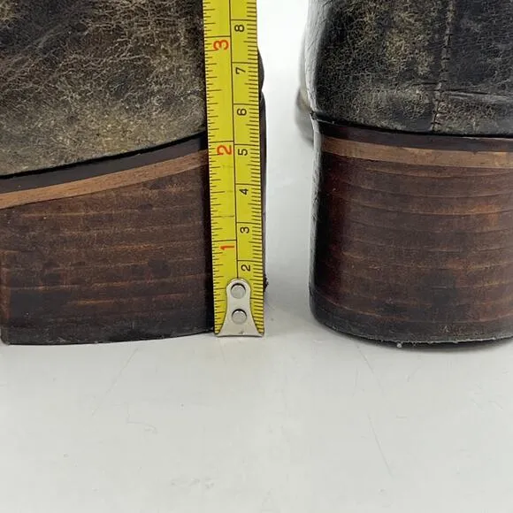 Diba West Haven Distressed Leather Boots Brown